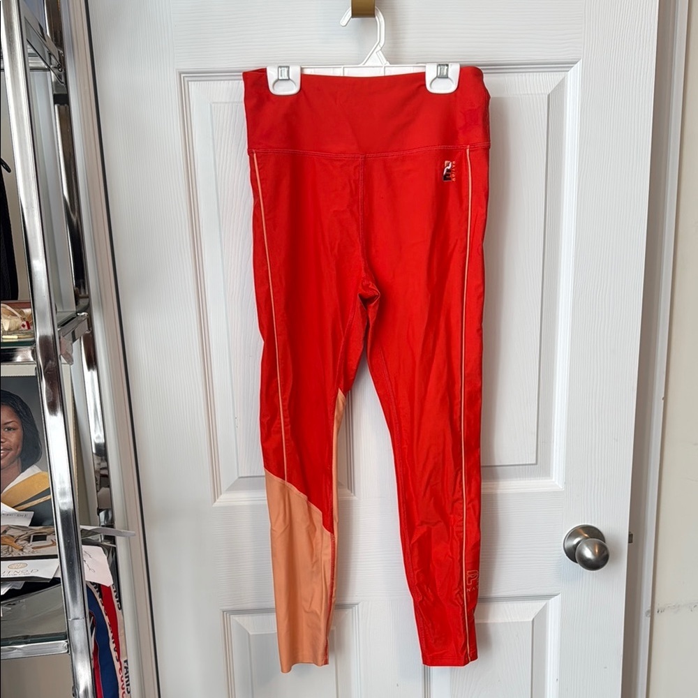 PE NATION Orange and Peach Leggings